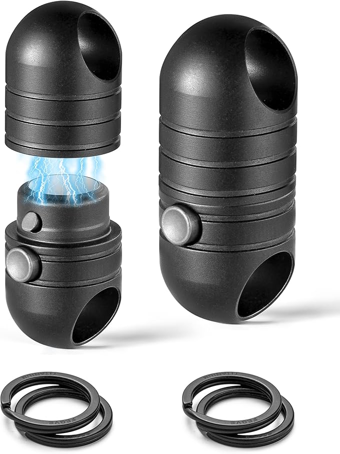 TISUR Magnetic Quick Release Keychain,Titanium Detachable Key Chain Rings Holder Connector for Men Car Keys