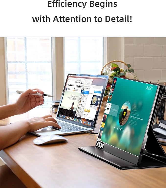 Ingnok Portable Monitor Cover Stand - Applicable to YN02D/YN02B Smart Cover with Ultra-Thin & Ultra-Light Design, Magnetic Attachment for Enhanced Protection