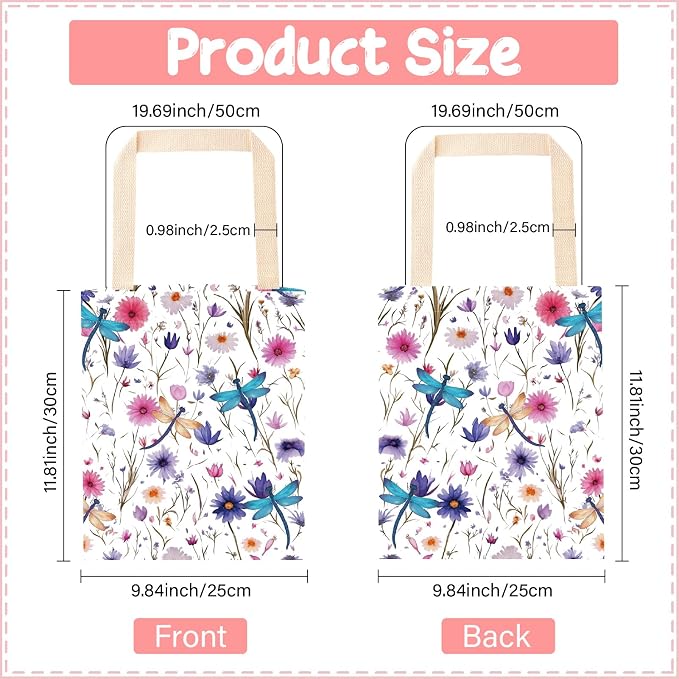 CREATCABIN Dragonfly Car Trash Bag Hanging Car Garbage Bag ac Seat Organizer Trash Can Bin Cute Printed One-Handed Strap Garbage for Car Accessories Vehicle Travelling Camping Outdoor 11.8x9.84 Inch