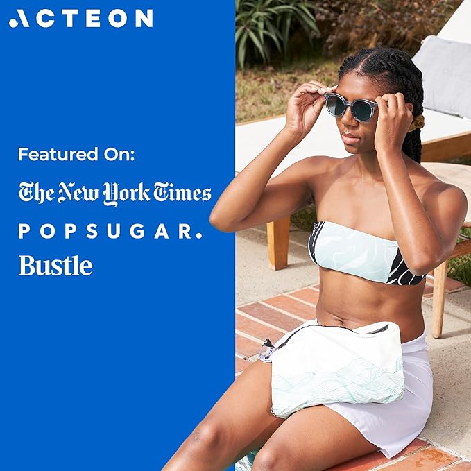 Acteon Wet Dry Travel Bag, Splash Water-Resistant & Heavy Duty Zipper Reusable Bags, Small Pocket-Friendly Pouch for Cloth Baby Diaper, Dirty Laundry Clothes, Swimsuit, Toiletries, Beach, Pool & Gym