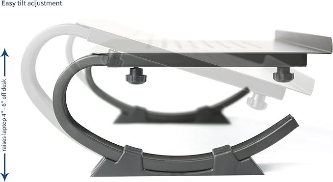 VIVO Black Fully Adjustable Curved Laptop, Notebook and Monitor Riser Stand STAND-V001N
