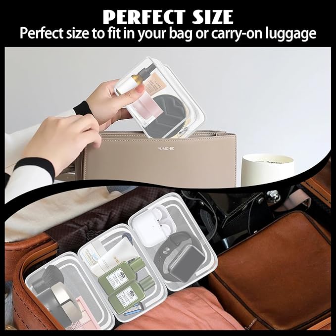 YedsIntu 16 Pieces Small Clear Makeup Bag PVC Zippered Pouches, TSA Approved Toiletry Bag for Travel, Waterproof Cosmetics Bag Vinyl Plastic Organizer Case for Vacation Bathroom