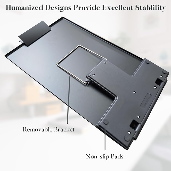 Desktop Document Holder, Black Paper Holder Stand for Desk, Metal Paper Stand for Desk When Typing, 7 Adjustable Angles Copyholder