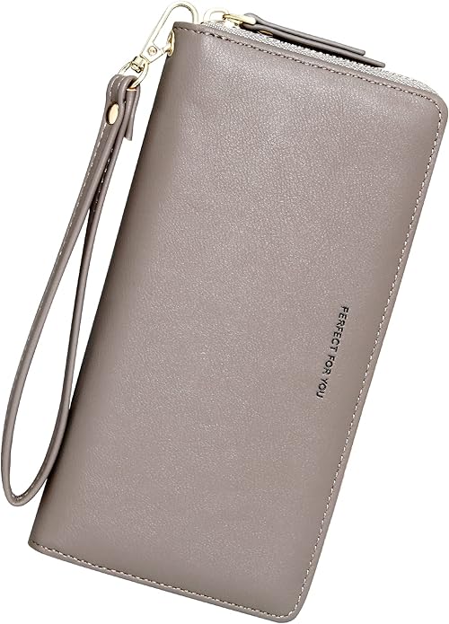 GEEAD Custom Design Wristlet Wallets for Women PU Leather RFID Blocking Wallet