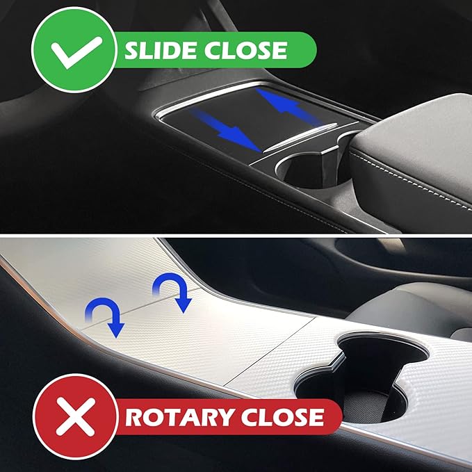 JOJOMARK Center Console Organizer Tray fits for Tesla Model 3/Y Accessories 2020 2021 2022 2023（Fit Tesla Model 3/Y cover close by sliding）