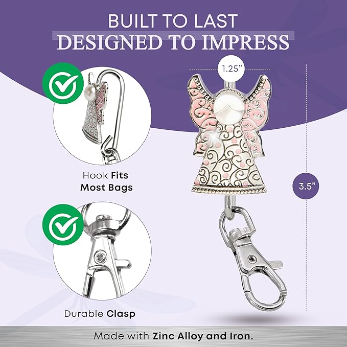 Women’s Bag Charm Key Finder, Car Keychain Hook, Cute Purse Organizer & Tote Bag Accessories, Gifts for Mom - Original