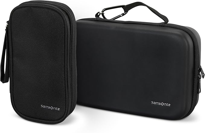 Samsonite Travel Tech Case - Large Size Travel Case for Headphones, Chargers, Mouse, Stylus - Black
