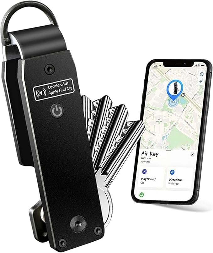 Richboyz Air Keychain for Outdoor Enthusiasts: Lightweight Aluminum GPS Tracker Key Holder for Men & Women