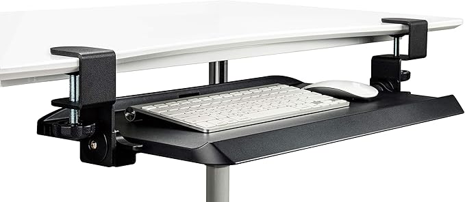 Mobotron Clamping Under-Desk Keyboard Tray with Ergonomic 3-Angle Adjustment