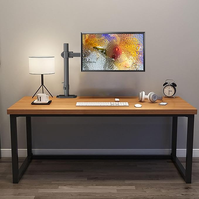 Suptek Single LED LCD Monitor Desk Mount Heavy Duty Fully Adjustable Monitor Stand for 1 / One Screen up to 27 inch