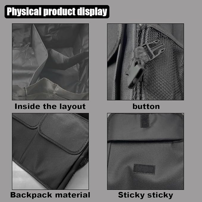 GLSOWEE Trunk Organizer for Car - Collapsible Car Storage Organizer with 3 Compartments - Foldable Car Trunk Organizer for SUVs & Sedans - Waterproof Storage Container Box Car Organizer (1PCS)