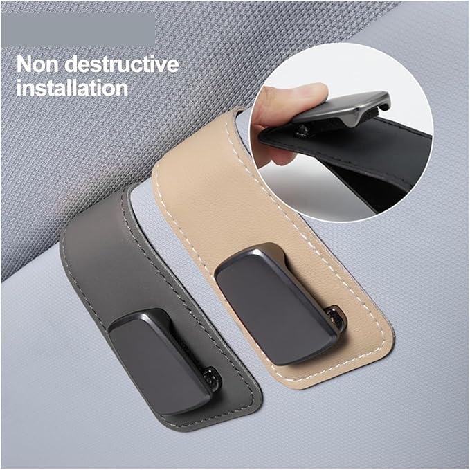 Car Glasses Case Universal Car Glasses Clip Multifunctional Sunshade Storage Clip Sunglasses Clip Car Interior Organize Sunglasses Holder(Carbon Fiber Pattern)