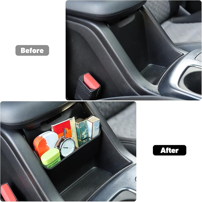 Linskip Center Console Hanging Storage Organizer Compatible with Chevy Colorado & GMC Canyon 2015-2022 (Non-Wireless Charging Models), for Chevrolet Colorado Armrest Tray, Interior Accessories