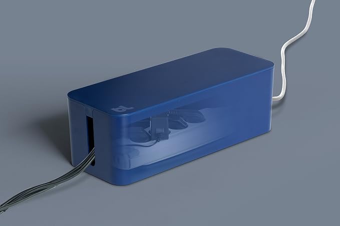 Bluelounge CableBox, Cable Management System, Moonlight Blue