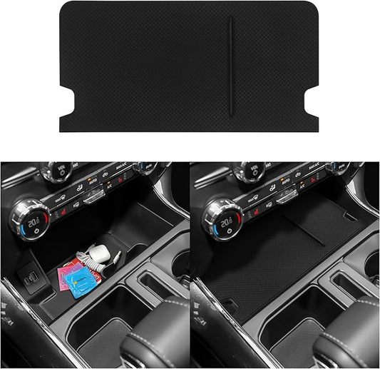 Hellet Center Console Compartment Cover for Ford 2021-2026 F150 & 2022-2025 Lightning XLT Accessories Secret Pocket Lid (Fits into The Open Pocket in Front of The Shifter)