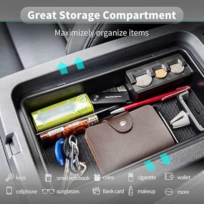CDEFG Center Console Accessory Organizer for 2019 2020 2021 2022 2023 2024 2025 Nissan Altima, Middle Console Armrest Insert Tray Coin Container Storage Box 2019-2025 Altima Accessories