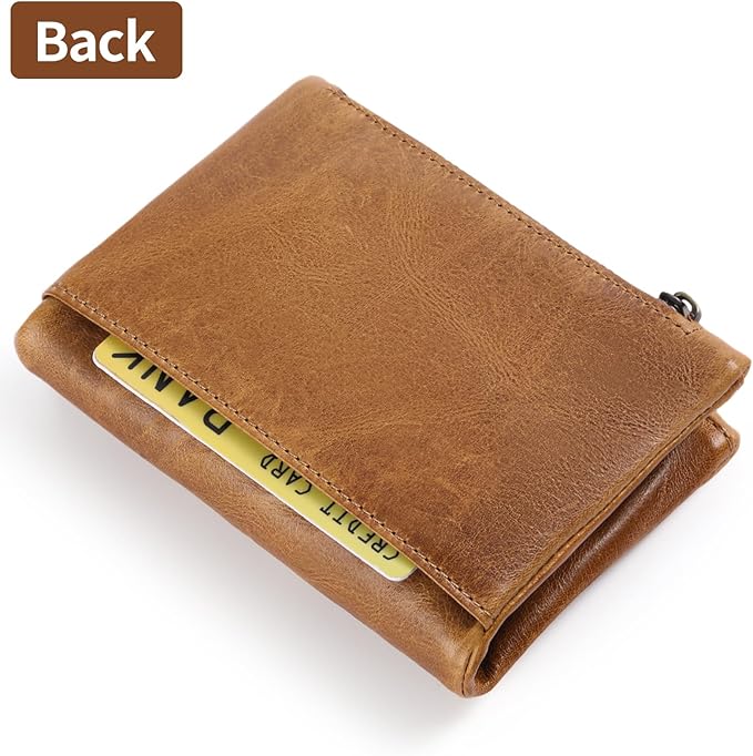 FALAN MULE Wallet for Men Large Capacity Genuine Leather Men Wallets RFID Blocking