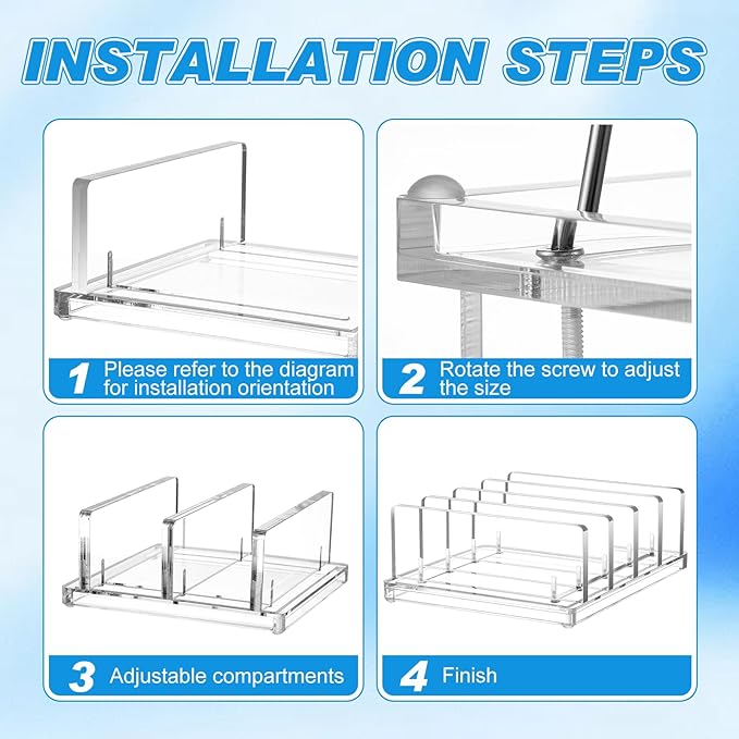 Chunful Adjustable Vertical Laptop Stand for Desk, Acrylic 4 Slot Laptop Holder Desktop, Invisible Desktop Notebook Dock for Notebook Computer, All Gaming Laptops up to 17''