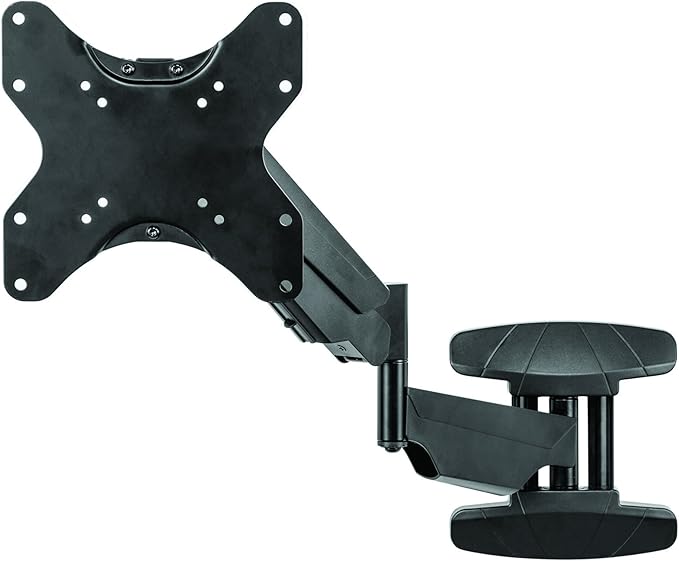 Fellowes 8043501 Floating TV Stand, Wall Mounted TV and Computer Monitor Stand with Single Monitor Arm, 42 Inch Monitor Capacity