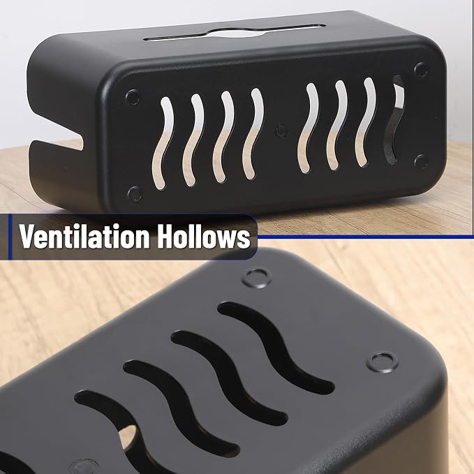 Bates- Cable Management Box, Medium, Cable Organizer Box, Cord Organizer Box, Cable Box Organizer, Cord Management Box, Cord Hider Box, Cord Box for Wires on Floor, Power Strip Cover Box Baby Proof