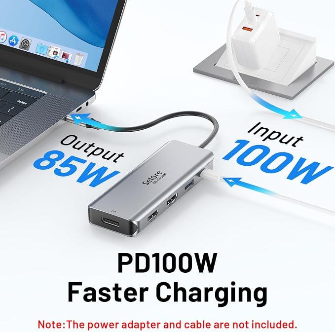 USB C Docking Station Dual Monitor, 9 in 1 Triple Display Docking Station to Dual HDMI Adapter Displayport SD/microSD Card Reader, 2 USB 2.0, 1 USB 3.0, 100W PD for USB C Thunderbolt 3/4 Laptops