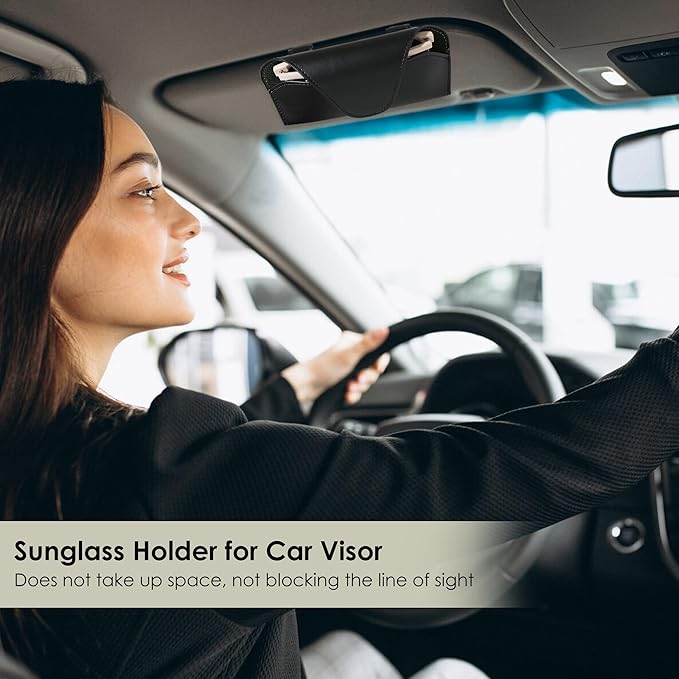 Sunglass Holder for Car Visor, Car Sunglasses Holder Eyeglasses Holder for Visor Accessories