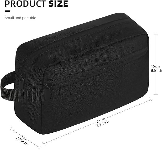 Icramsy Travel Toiletry bag Toiletry bag for women men Hanging Cosmetic bag Travel accessories for Women Men (Black)