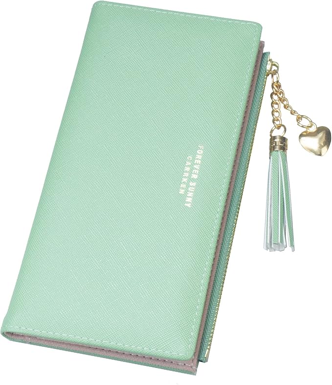 Valentoria Womens Wallet Cute Elegant Long Slim Card Holder Case Minimalist Coin Purse Thin Tassels Zip Clutch Wallets for Girls Ladies | Cute, Elegant, Long, Slim, Case, Minimalist