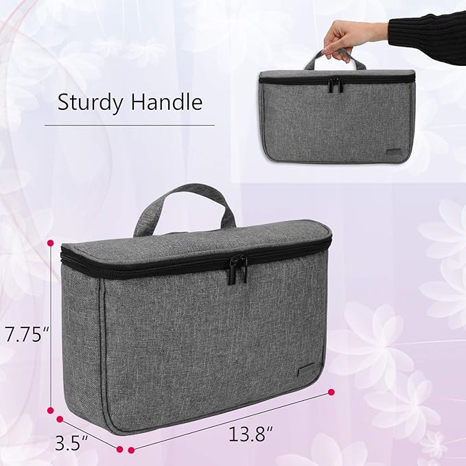 Teamoy Travel Storage Bag Compatible with Dyson Airwrap Styler, Portable Travel Organizer for Airwrap Styler and Accessories, Top-Opened, Gray
