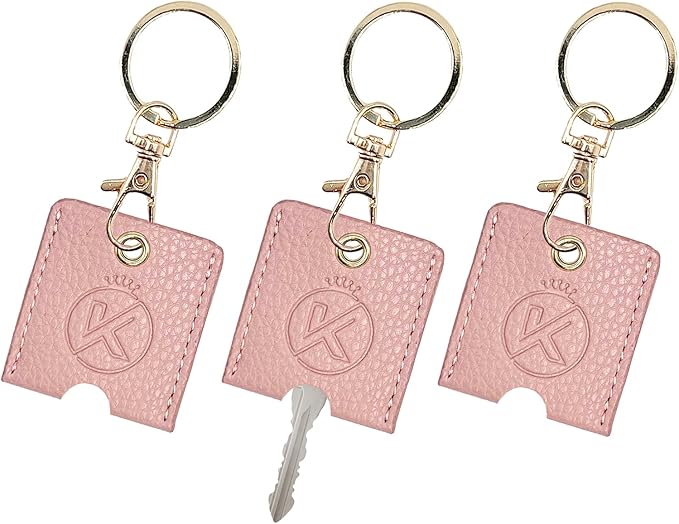 Soft Leather Key Sleeve, 3pcs Keychain Key Fod, Protector for Broken Car Keys