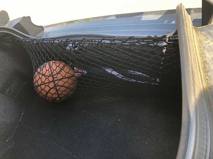 Trunk Organizer Cargo Net for Dodge Challenger 2008-2023 - Envelope Style Cargo Net for Coupe - Premium Mesh Car Trunk Organizer Vehicle Carrier Storage – Compatible with Challenger
