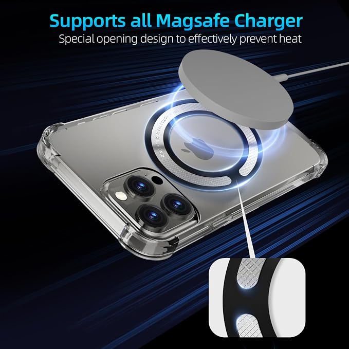 4Pcs Adapter Ring for Magsafe, Magnet Adapter, Magsafe Sticker with Sticky Adhesive, Black Metal Loop for Wireless Charger/Card Wallet/Car Mount/Battery Pack/Socket Grip, Compatible with All Phone