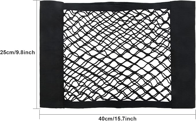 2PCS Universal Car Pouch Mesh Ceiling Netting Storage Auto Wall Sticker Net Pocket Elastic Trunk Organize Bag Black Load Cargo Mesh Storages Holder