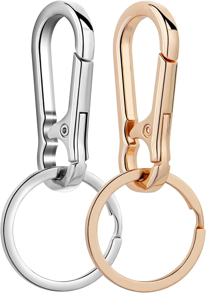 Wikavanli Metal Keychains Keyring Key Chain Ring Clip Holder Organizer for Home Car Keys Key Finder Women Men
