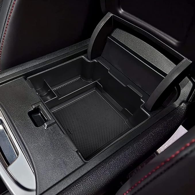 RUNROAD Center Console Upgraded Organizer Compatible with Acura RDX 2019 2020 2021 2022 2023 2024 Accessories, Armrest Storage Box Insert Card Container ABS Coin Holder Console Tray, Black