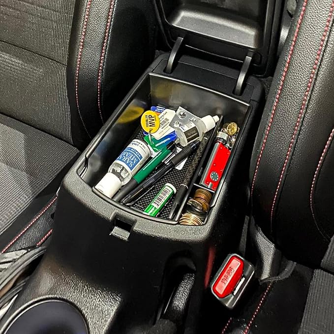 TACORBO Center Console Organizer Compatible with KIA Soul 2020 2021 2022 2023 2024 2025 Accessories Armrest Glove Box Secondary Storage, ABS Materials Insert Tray,Black