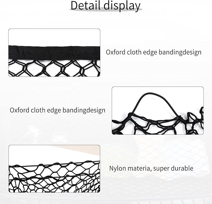 Alpmosn Stretchable Car Cargo Net Adjustable Elastic Storage Net Trunk Interior Accessories with Hook, Universal Fit for Car, Vehicle, SUV (43.3"x15.8")