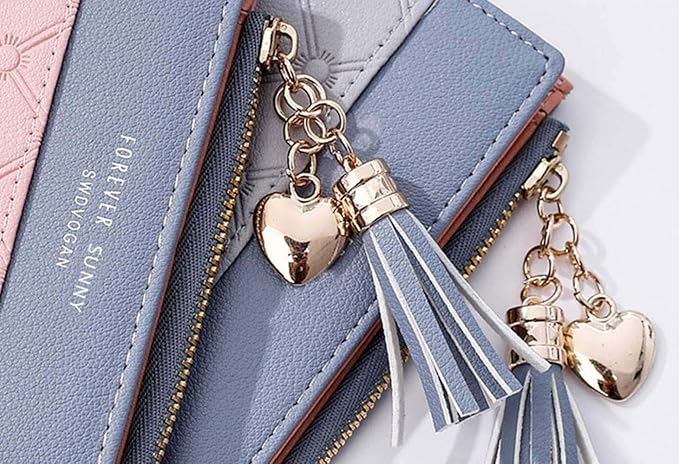 Valentoria Womens Wallet Cute Elegant Long Slim Card Holder Case Minimalist Coin Purse Thin Tassels Zip Clutch Wallets for Girls Ladies | Cute, Elegant, Long, Slim, Case, Minimalist