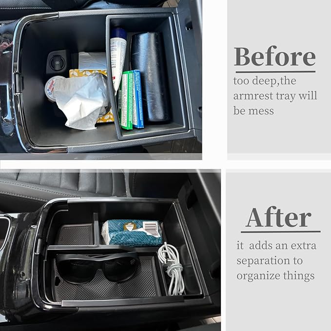 Vesul Compatible with Kia Telluride 2026-2020 Center Console Armrest Storage Tray Box ABS Insert Organizer Glove Console Separation Glove Pallet Phone Holder Full Cover