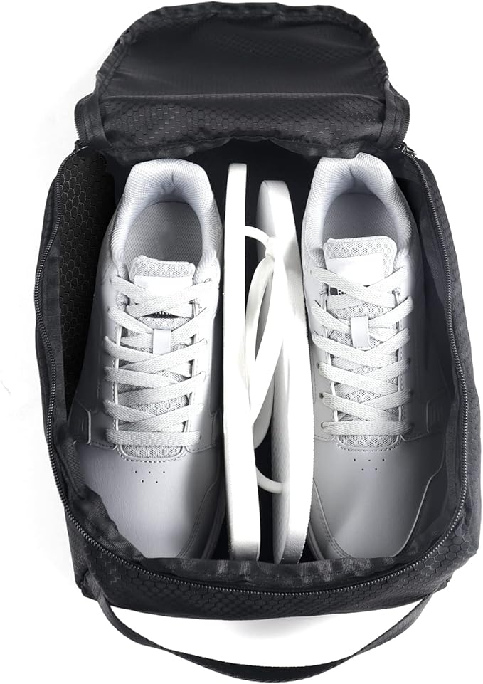 Gloppie Shoe Bags for Travel - Portable Shoes Storage Bag, Shoe Pouch, Shoe Packing Cubes for Men Women - Classic Black