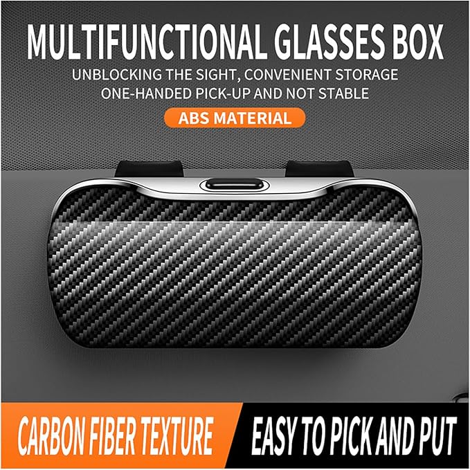 GDQ Sunglass Holder for Car Visor Clip Glasses Case Car Sunglasses Case for Car Sun Visor Glasses Storage Box Car Sunglass Holder Car Visor Accessories Universal for SUV Sedan Truck