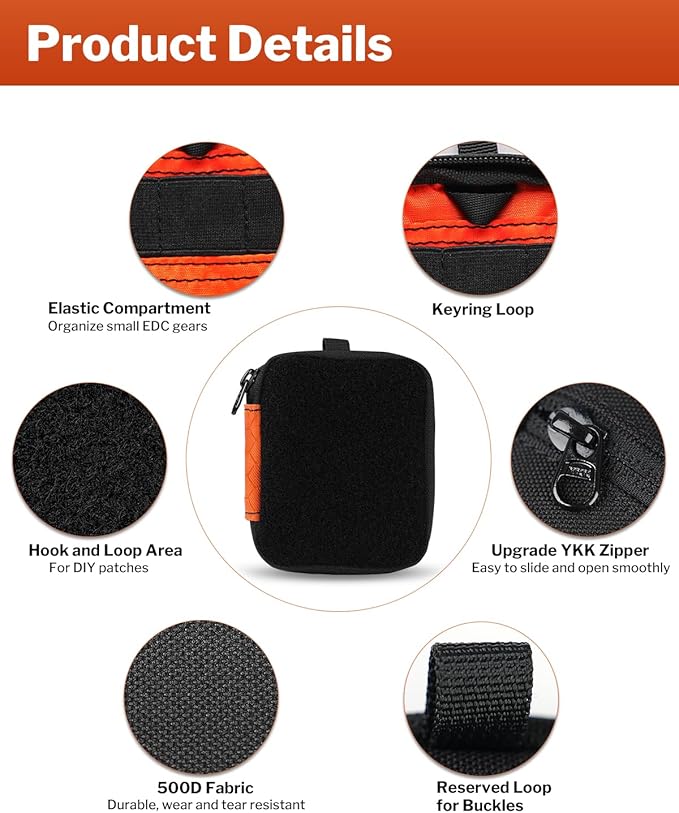 VIPERADE VE34 Mini EDC Organizer - Small Everyday Carry Pouch