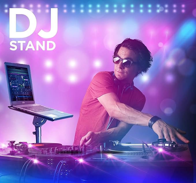 STARUMENT Projector Stand Tripod, Laptop Tripod Stand Adjustable Height 32.3????52??| Lightweight & Portable 15.3??x 12.2??Tilted Portable Laptop Stand | Raised Edges for Protection