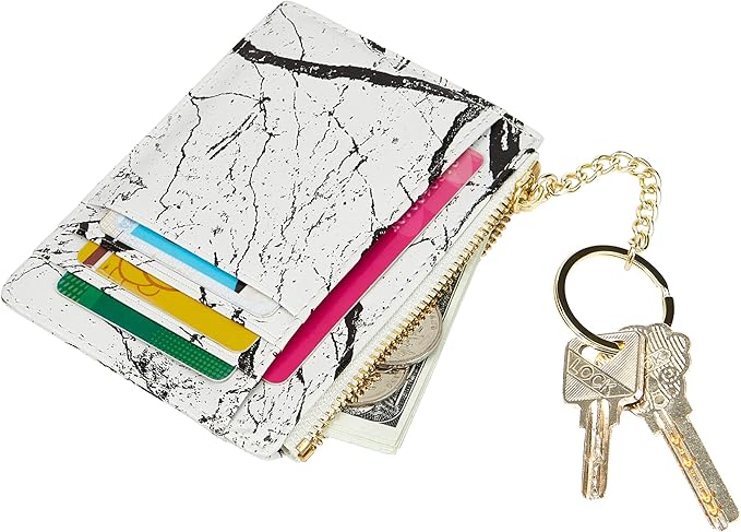 Women's 8 Cards Slim Minimalist Card Holder Coin Changes Purse Keychain Front Pocket Wallet | 8 Cards, Slim, Minimalist, Coin Changes, Purse, Keychain