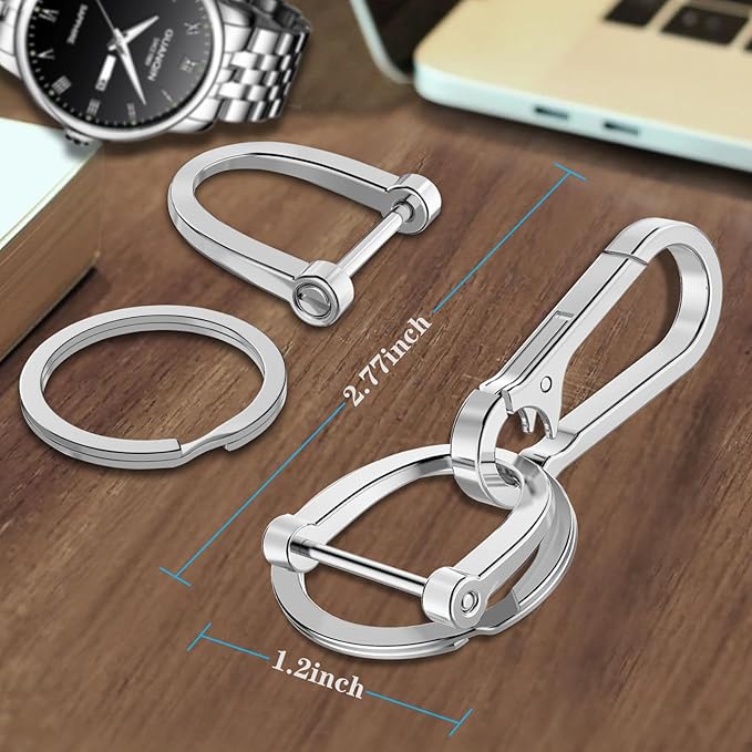 Zinc Alloy Key Chain 3 Packs Keychain Keyring Organizer Key Ring Holder Clip for Men and Women