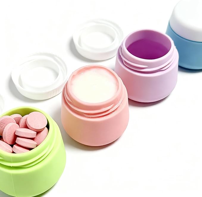 20-Piece Silicone Travel Bottles Set – TSA Approved Leakproof Toiletry Kit with Flat Easy-Squeeze Bottles, Tactile Icons, Cream Jars, Pump & Spray, Cleaning Brush
