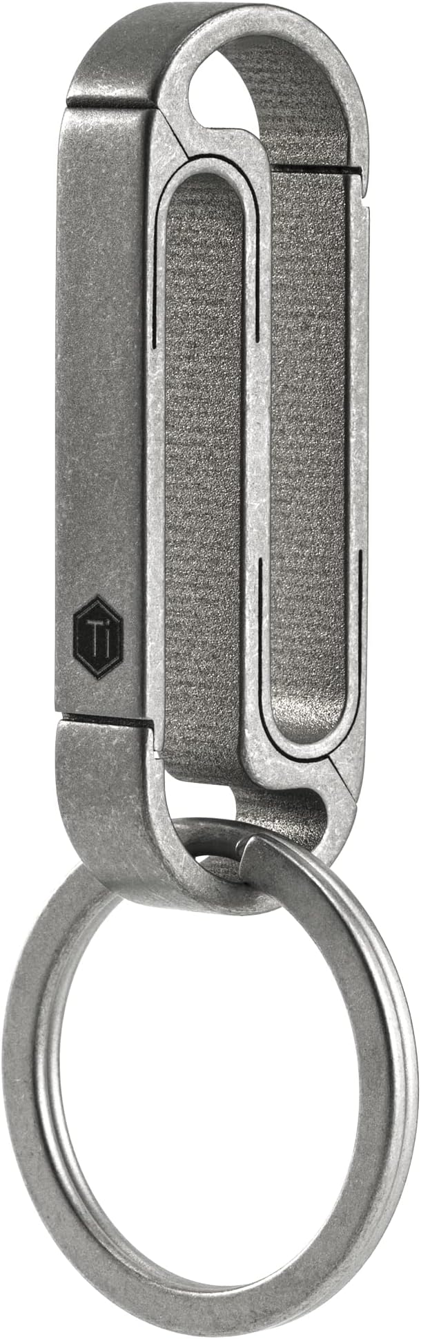 KeyUnity Titanium Key Holder Belt Clip, Double Side Carabiner Keychain For Men