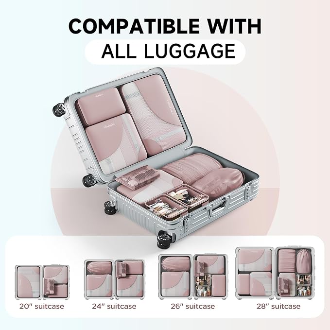 OlarHike 11 Set Packing Cubes for Travel, Gifts for Women Mom,Anti-Tearing Suitcase Organizer with Over 1000 pcs Mesh Holes,Vacation Essentials & Accessories for Cruise Ship