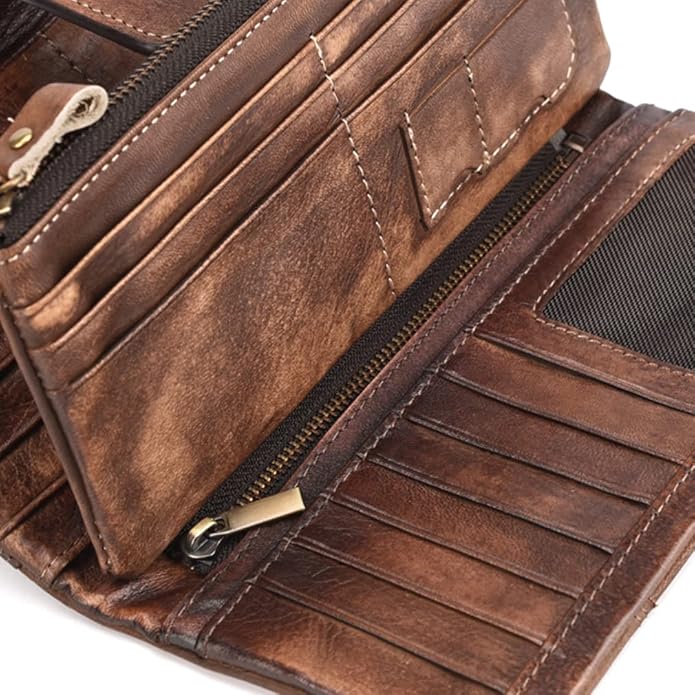 Hebetag Leather Clutch Purse Wallet for Men Organizer Holder Wrist Bag | Organizer, Holder