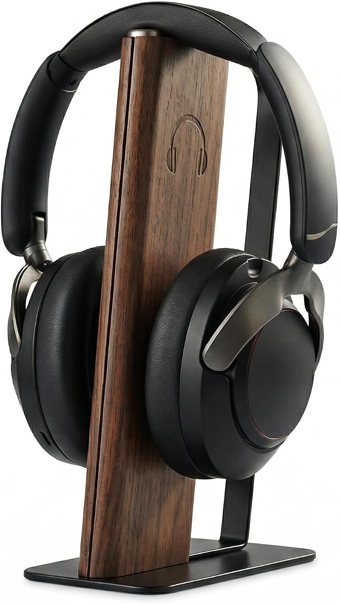Headphone Stand for Desk, Weighted Base Headset Holder for AirPods Max Sony Bose Beats Sennheiser, Stable Gaming & Studio Earphone Rack, Dark